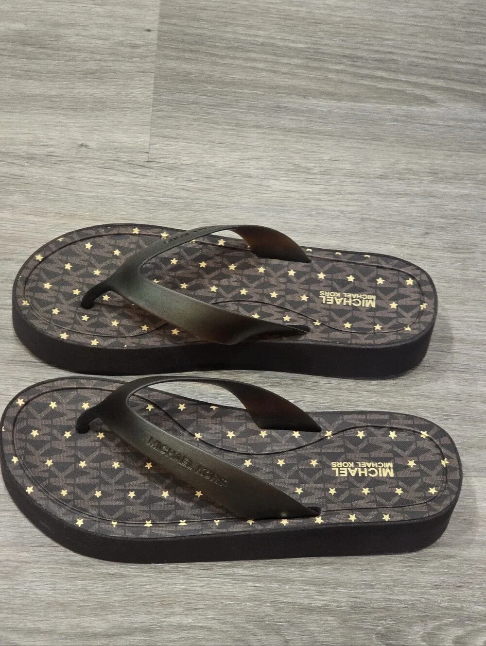 Michael Kors MK Stars Logo Flip-Flop Sandals